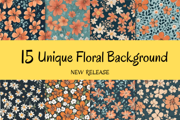 15 Floral Backgrounds: Unique Flowers for Creative Design