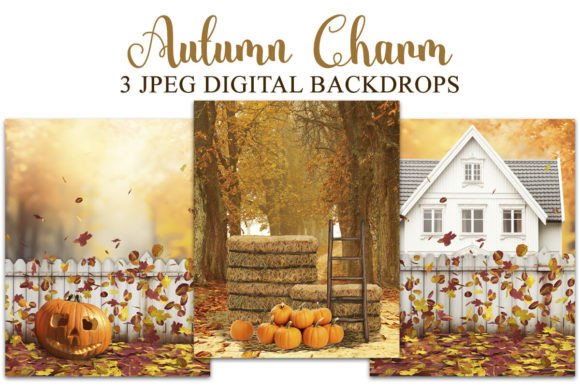 Autumn Charm V1: Elevate Your Photos with Warm Digital Backdrops