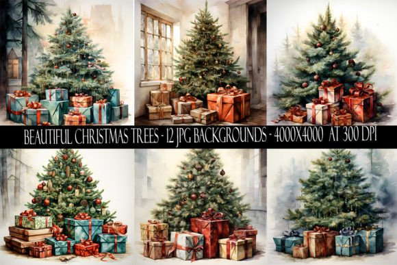 Beautiful Christmas Tree Backgrounds for Your Designs
