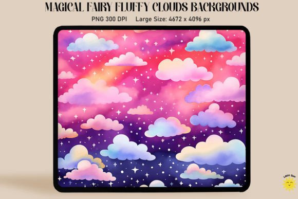 Beautiful Rainbow Clouds Backgrounds for Magical Designs