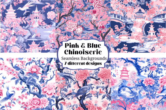 Blue & Pink Chinoiserie Backgrounds: A Designer’s Pattern Toolkit