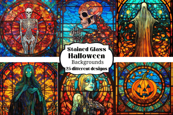 Elevate Your Autumn Projects: Halloween Stained Glass Best Backgrounds