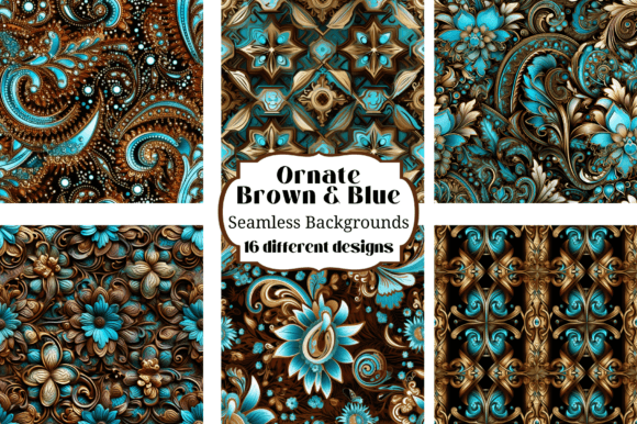 Elevate Your Brand with Abstract Blue Brown Seamless Backgrounds