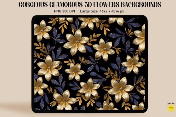 Elevate Your Projects with 3D Glamorous Small Flowers Backgrounds