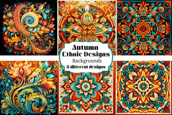 Infuse Your Projects with Autumn Ethnic Ornate Backgrounds