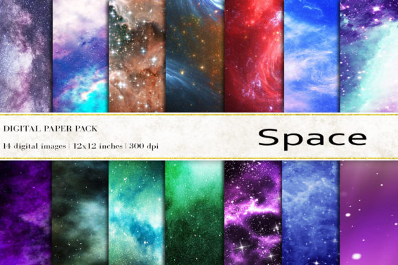 Space Digital Papers: Galaxy Backgrounds for Creative Projects