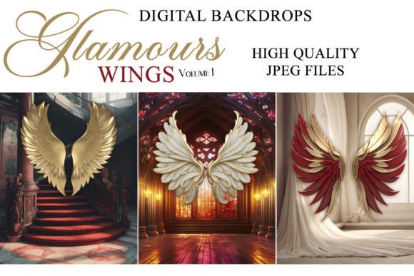 Transform Your Photos with Glamours Wings V1 Backdrops
