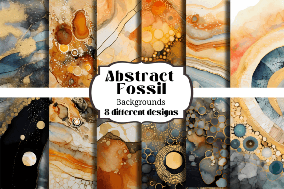 Unlock Ancient Texture with Abstract Fossil Rock Gold Backgrounds