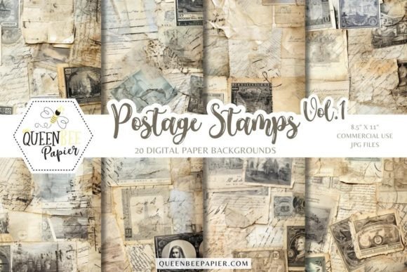 Unlocking Vintage Charm: The Postage Stamps Digital Paper Collection