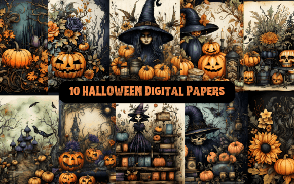 Watercolor Halloween Backgrounds: Spooky Charm for Your Designs